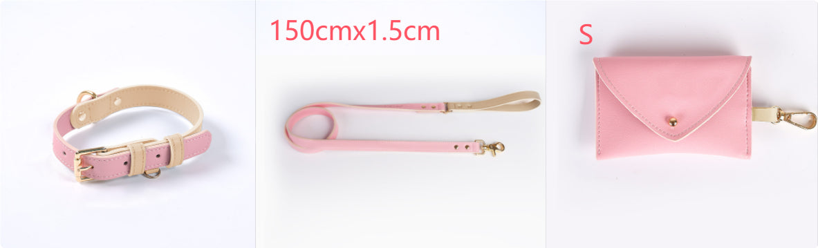 Leather Pet Dog Leash Collar Set(home made)