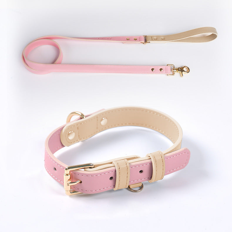 Leather Pet Dog Leash Collar Set(home made)