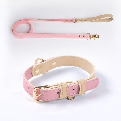 Leather Pet Dog Leash Collar Set(home made)