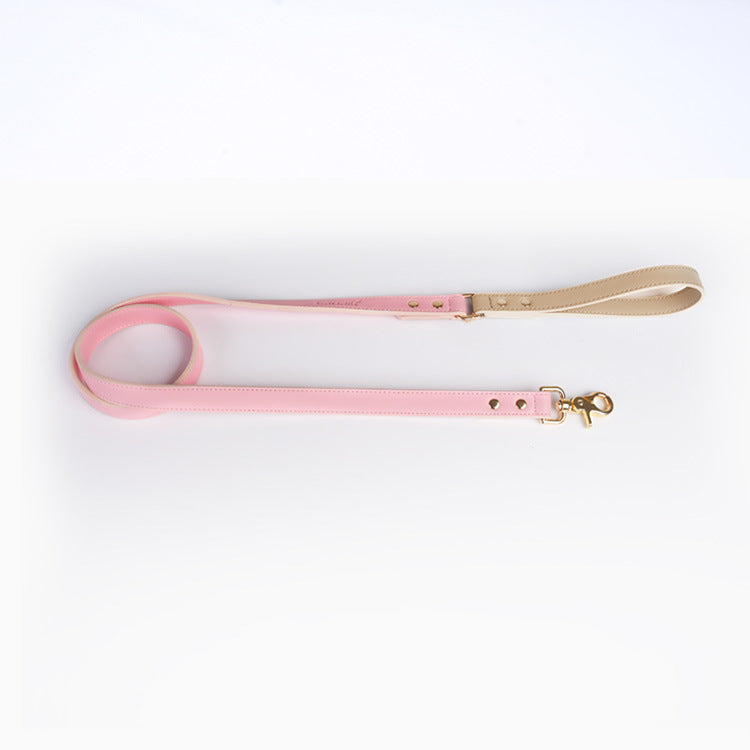 Leather Pet Dog Leash Collar Set(home made)