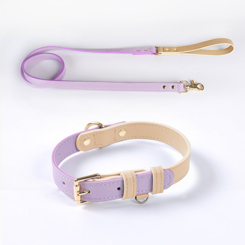 Leather Pet Dog Leash Collar Set(home made)