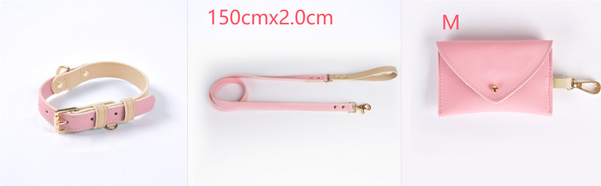 Leather Pet Dog Leash Collar Set(home made)