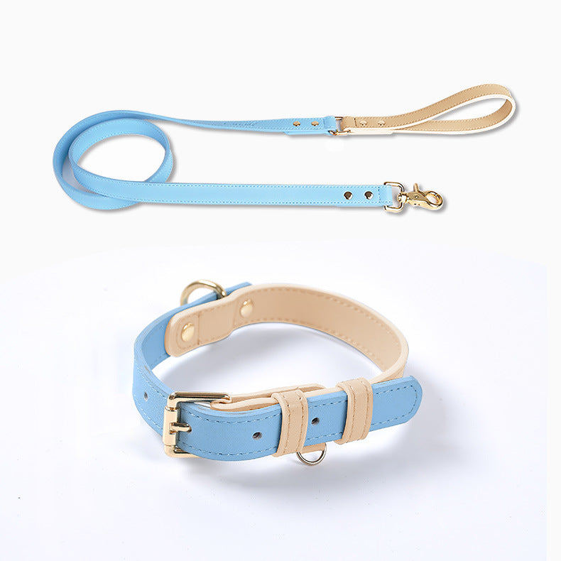 Leather Pet Dog Leash Collar Set(home made)