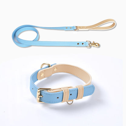 Leather Pet Dog Leash Collar Set(home made)
