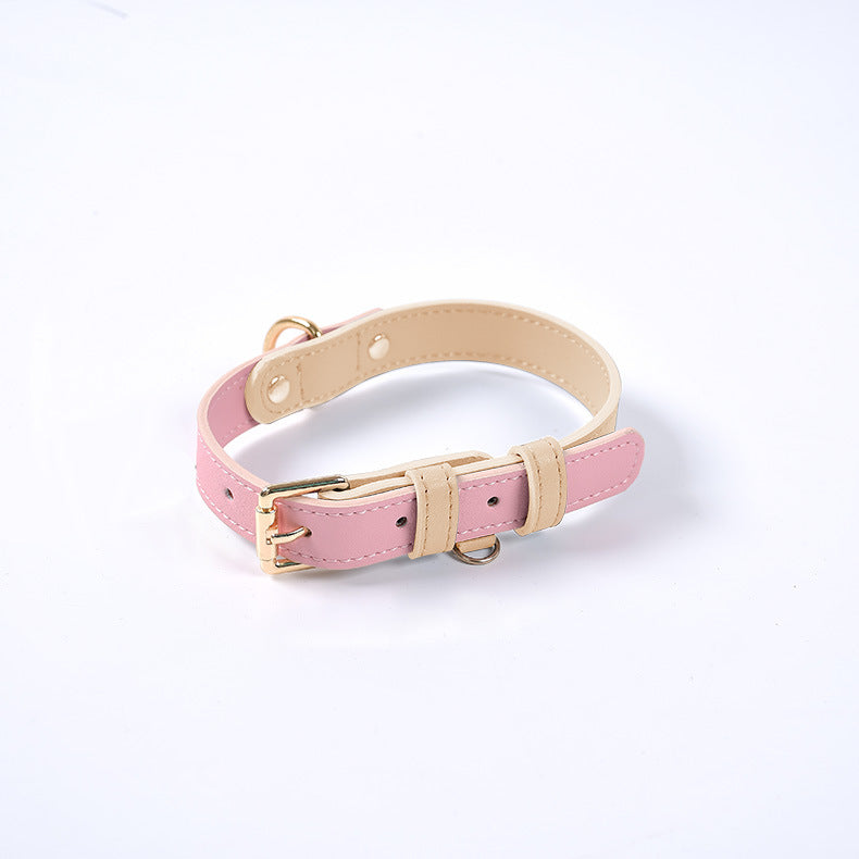 Leather Pet Dog Leash Collar Set(home made)