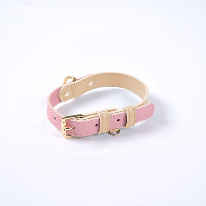 Leather Pet Dog Leash Collar Set(home made)